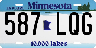 MN license plate 587LQG