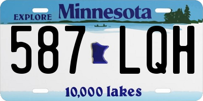 MN license plate 587LQH