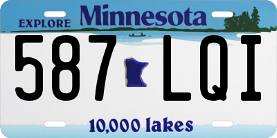 MN license plate 587LQI