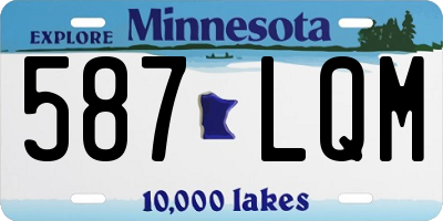 MN license plate 587LQM