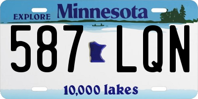 MN license plate 587LQN