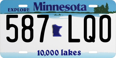 MN license plate 587LQO