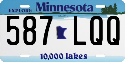 MN license plate 587LQQ