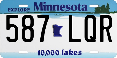 MN license plate 587LQR