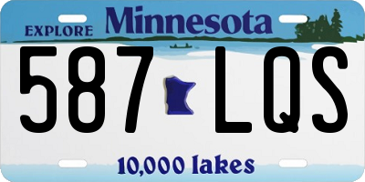MN license plate 587LQS