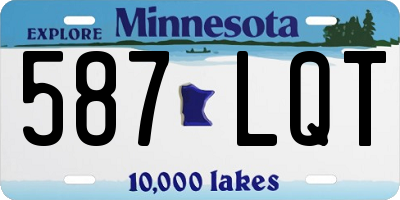 MN license plate 587LQT