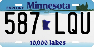 MN license plate 587LQU