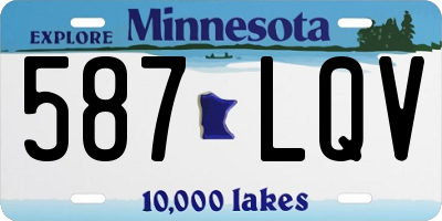 MN license plate 587LQV