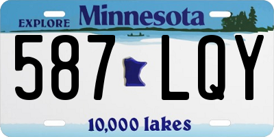 MN license plate 587LQY