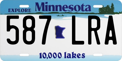 MN license plate 587LRA