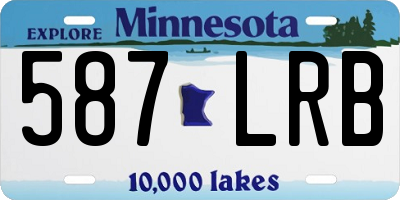 MN license plate 587LRB