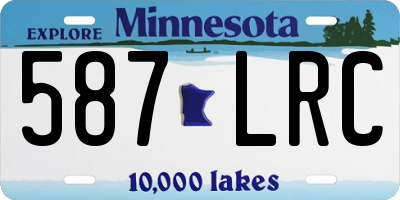 MN license plate 587LRC