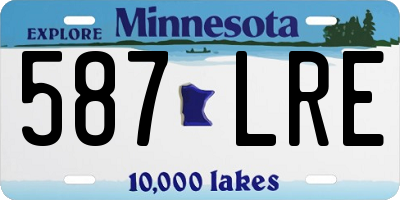 MN license plate 587LRE