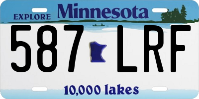 MN license plate 587LRF