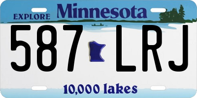 MN license plate 587LRJ