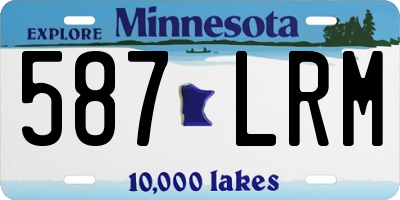 MN license plate 587LRM