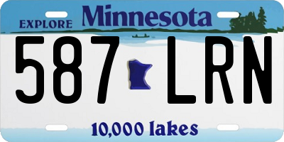 MN license plate 587LRN