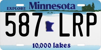 MN license plate 587LRP