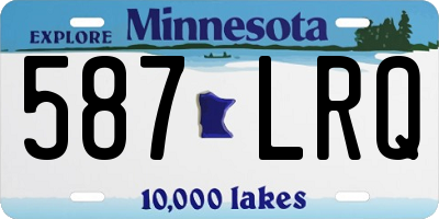 MN license plate 587LRQ