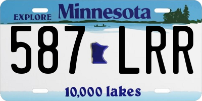 MN license plate 587LRR