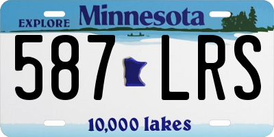 MN license plate 587LRS