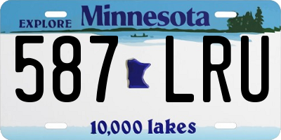 MN license plate 587LRU