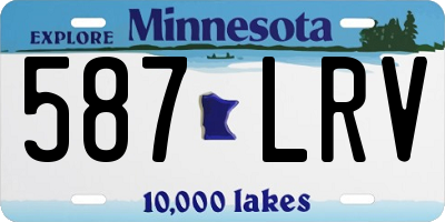 MN license plate 587LRV
