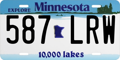 MN license plate 587LRW