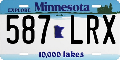 MN license plate 587LRX