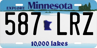 MN license plate 587LRZ