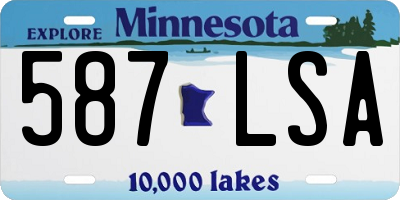 MN license plate 587LSA