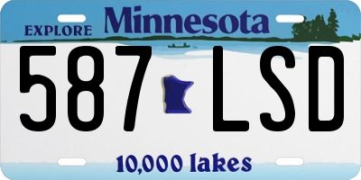 MN license plate 587LSD