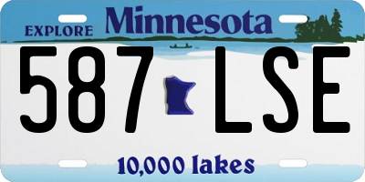 MN license plate 587LSE