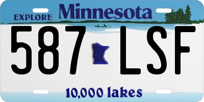 MN license plate 587LSF