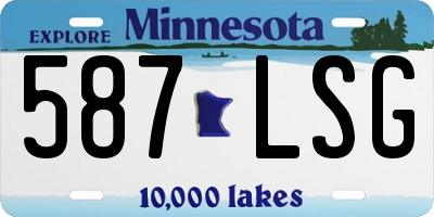 MN license plate 587LSG