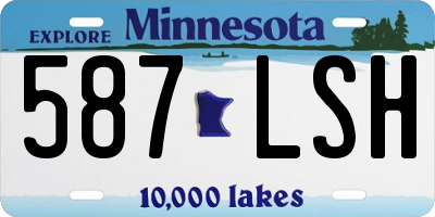 MN license plate 587LSH