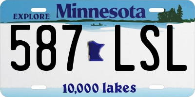 MN license plate 587LSL