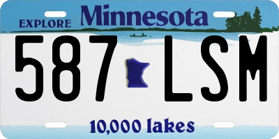 MN license plate 587LSM