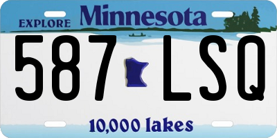 MN license plate 587LSQ
