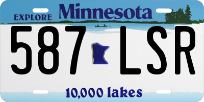MN license plate 587LSR