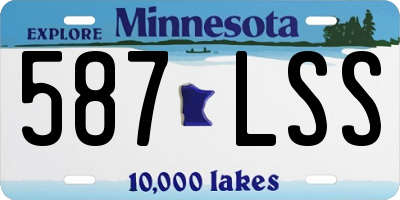 MN license plate 587LSS