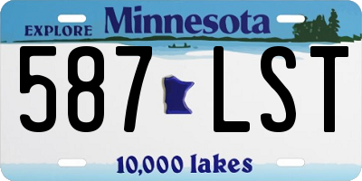 MN license plate 587LST