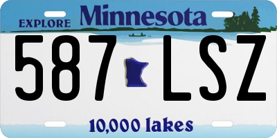 MN license plate 587LSZ