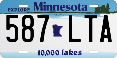 MN license plate 587LTA