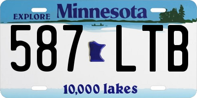 MN license plate 587LTB