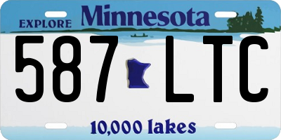 MN license plate 587LTC