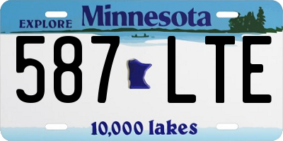 MN license plate 587LTE