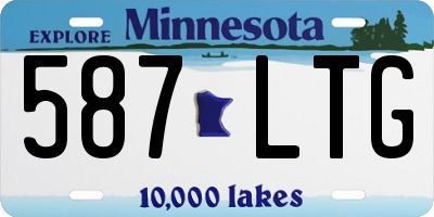 MN license plate 587LTG