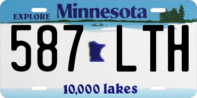MN license plate 587LTH