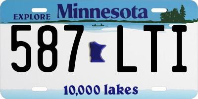 MN license plate 587LTI